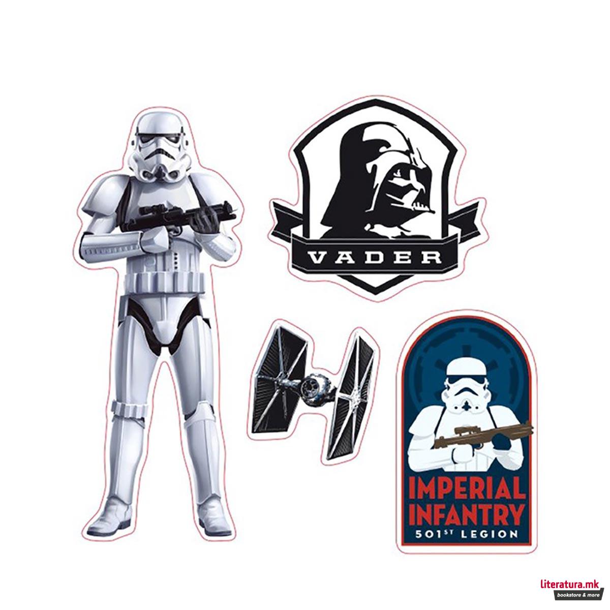 Сет стикери, Star Wars, Vader/Trooper 