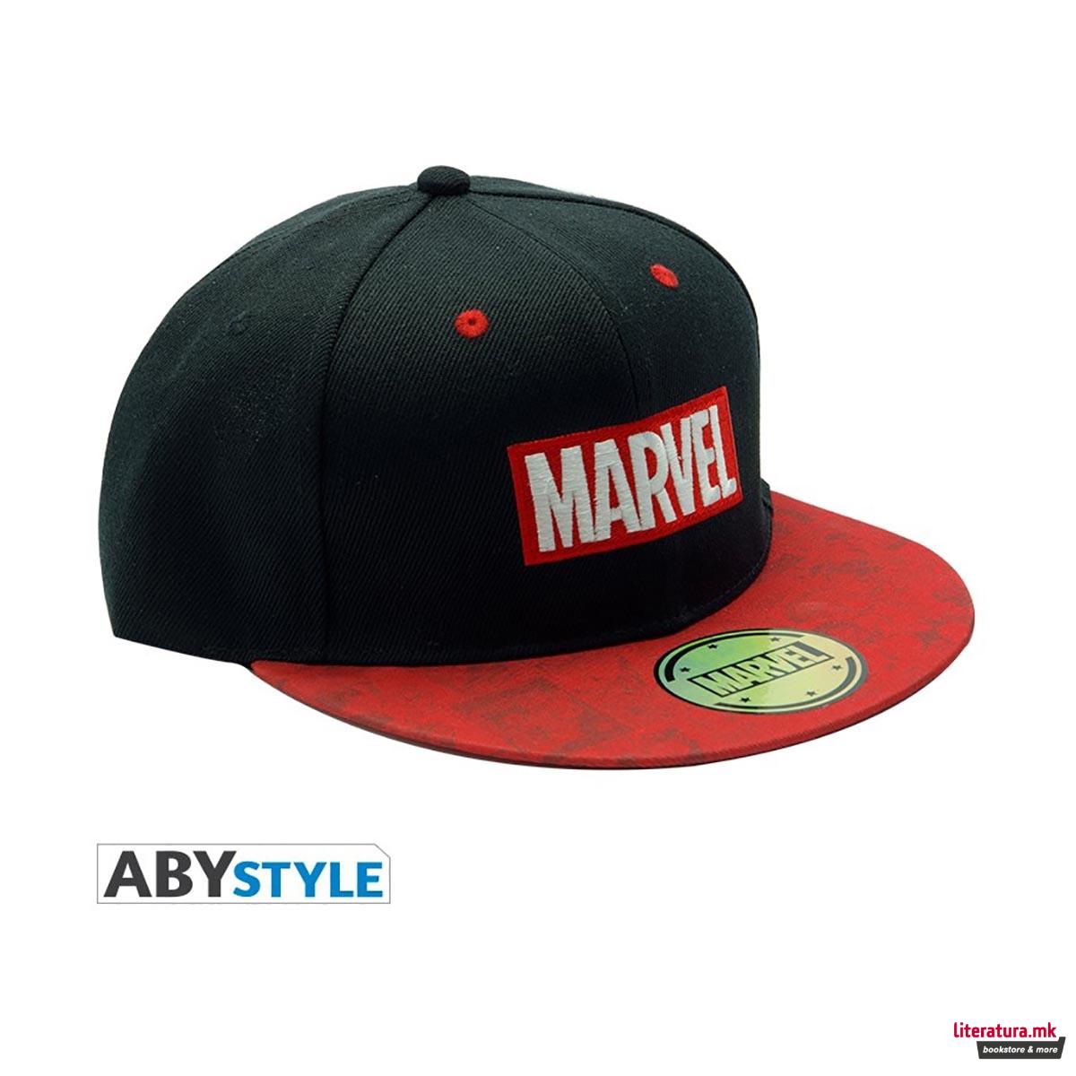 Капа, Marvel, Snapback Cap - Marvel Logo, црно-црвена 