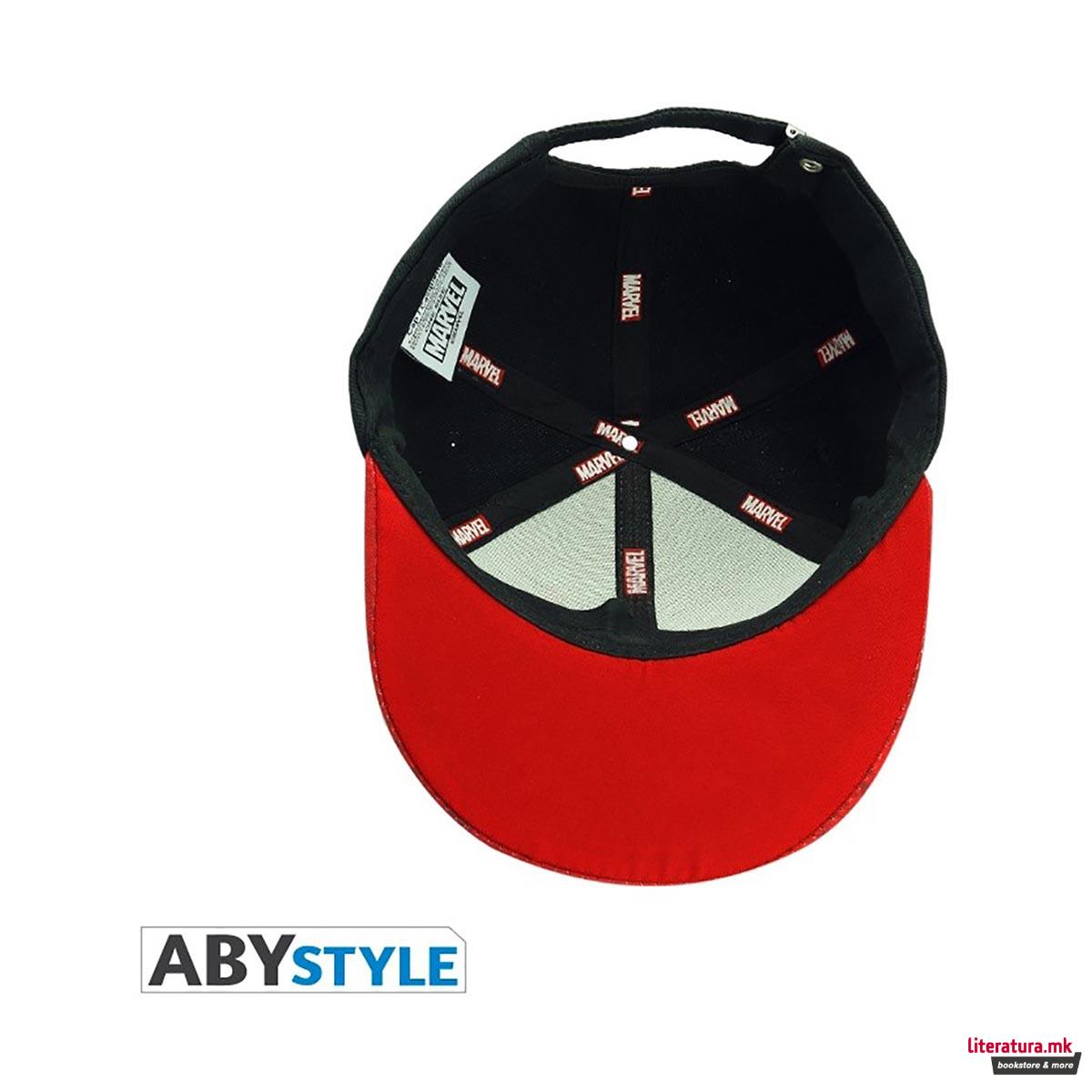 Капа, Marvel, Snapback Cap - Marvel Logo, црно-црвена 
