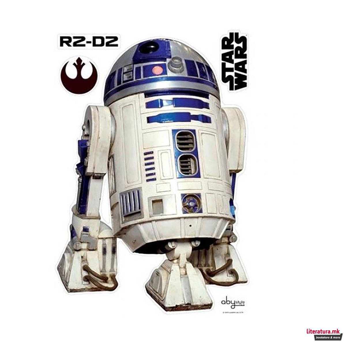 Ѕиден стикер, Star Wars, R2D2, природна големина 