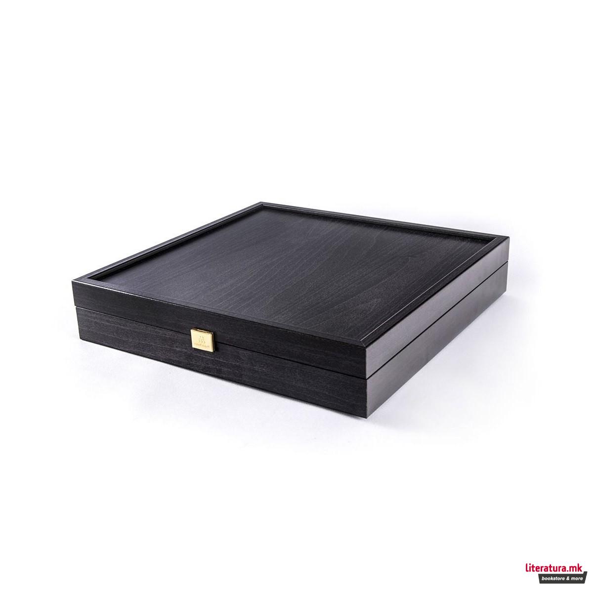 Сет за шах, Classic Metal Staunton Chess Set, мал, бел/бакарен 