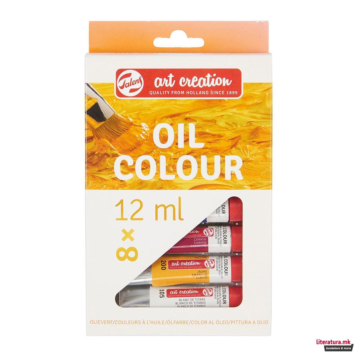 Сет маслени бои, Talens Art Creation Oil Colour, 8 x 12 мл 