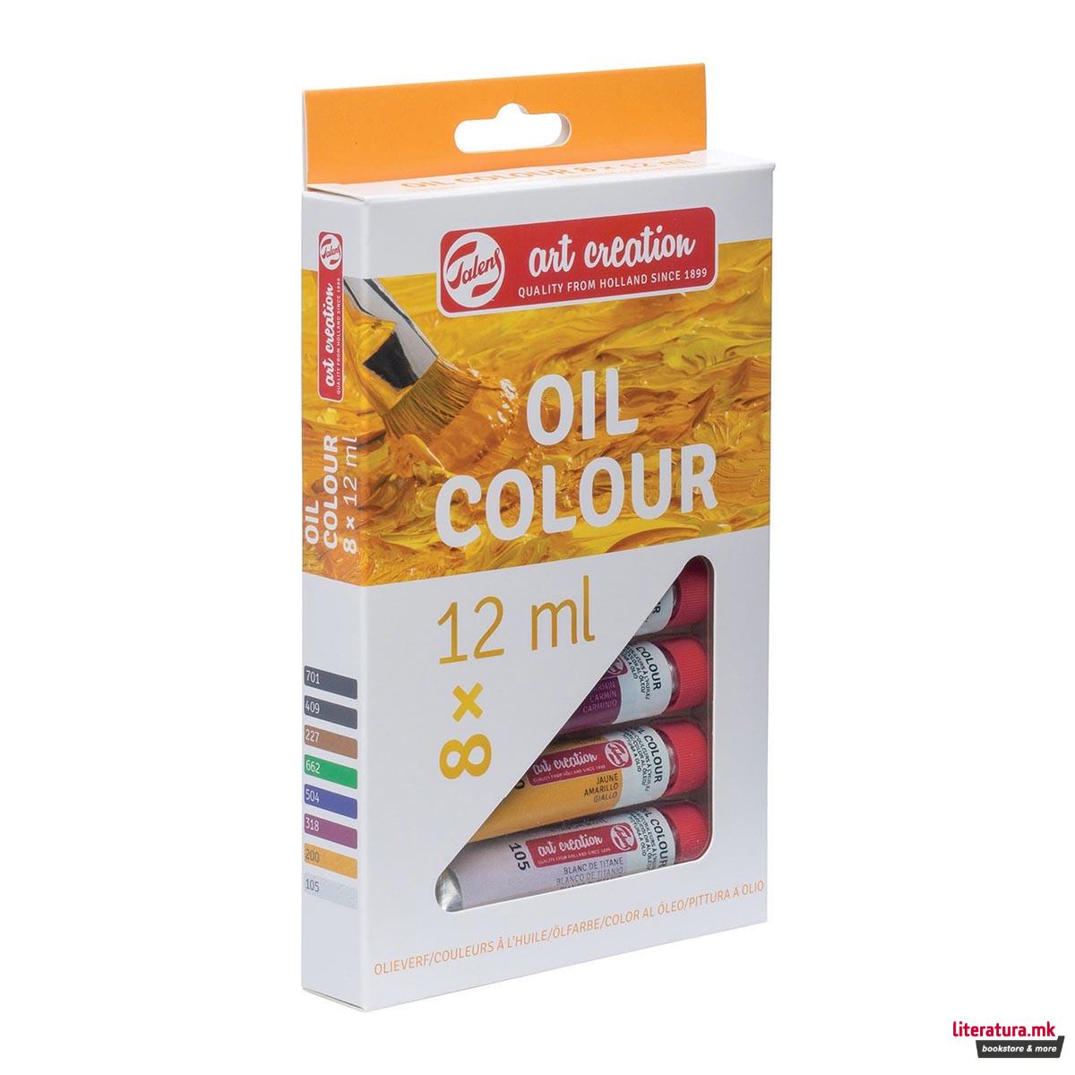 Сет маслени бои, Talens Art Creation Oil Colour, 8 x 12 мл 