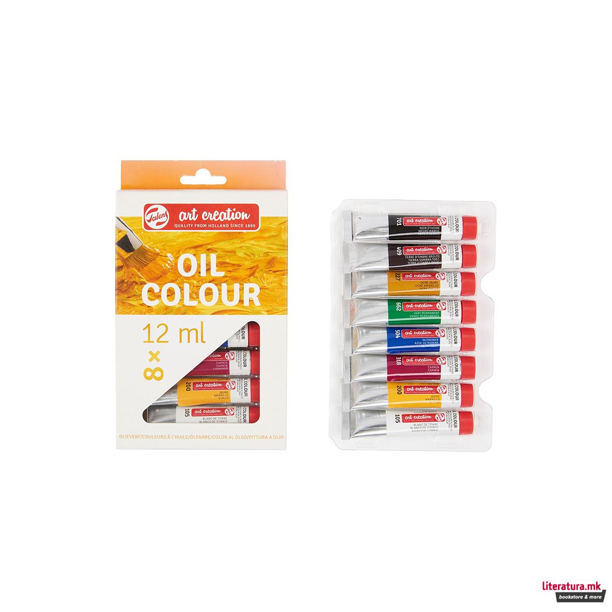 Сет маслени бои, Talens Art Creation Oil Colour, 8 x 12 мл 