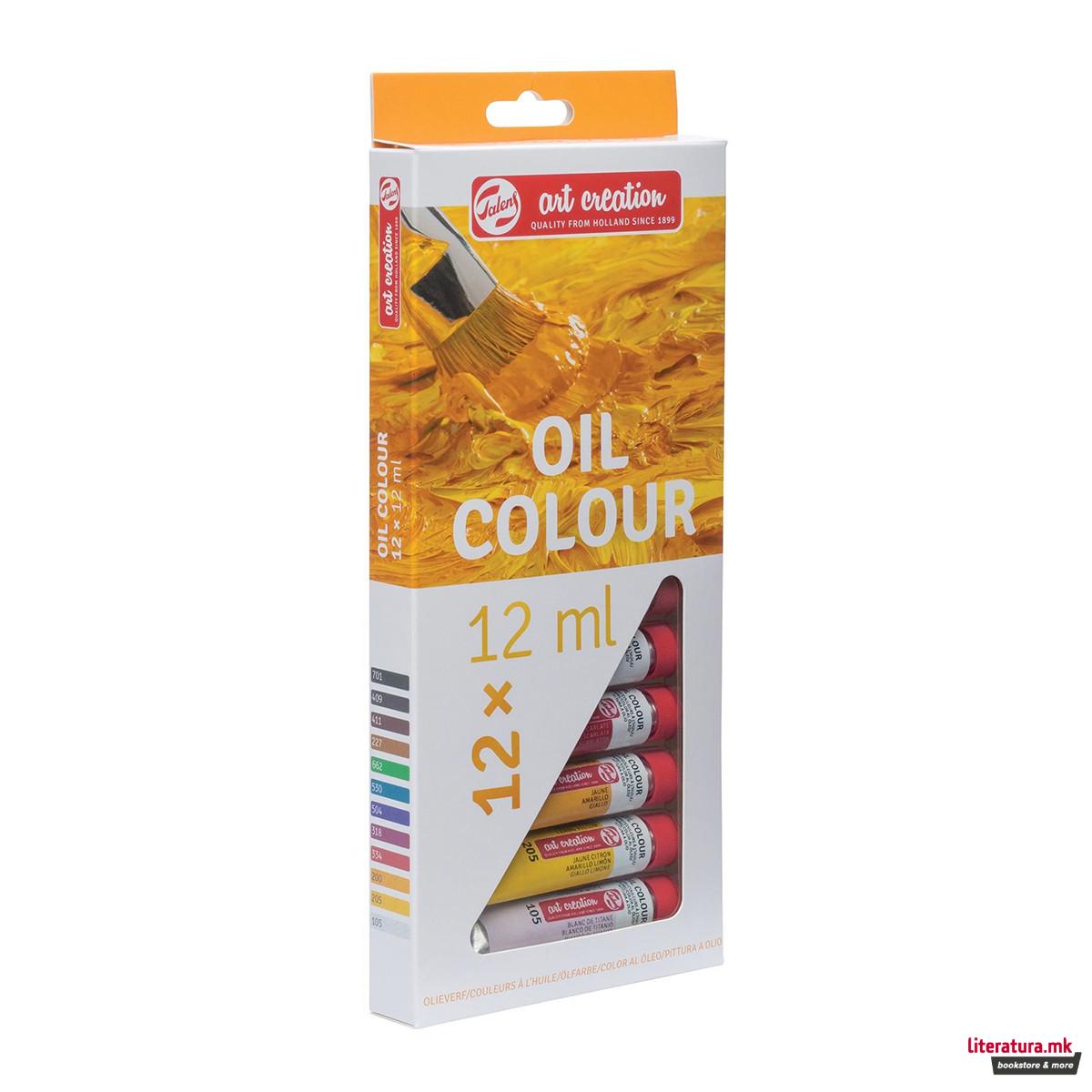 Сет маслени бои, Talens Art Creation Oil Colour, 12 x 12 мл 