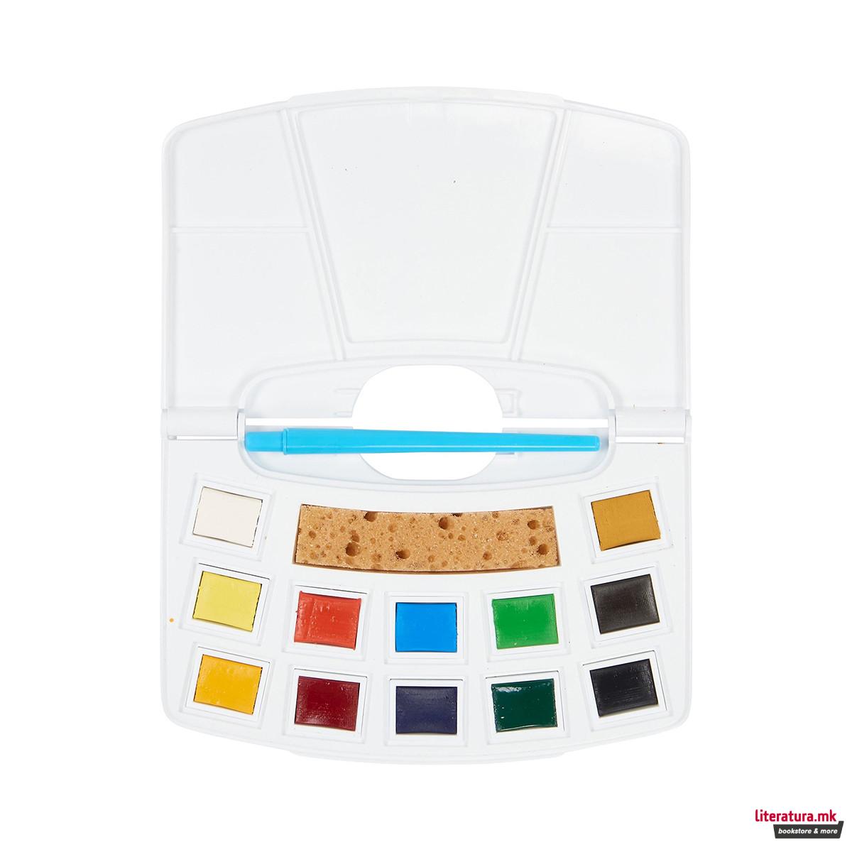 Сет акварели во пластична кутија, Talens Art Creation Watercolour pocket box, 12 x 12 мл 