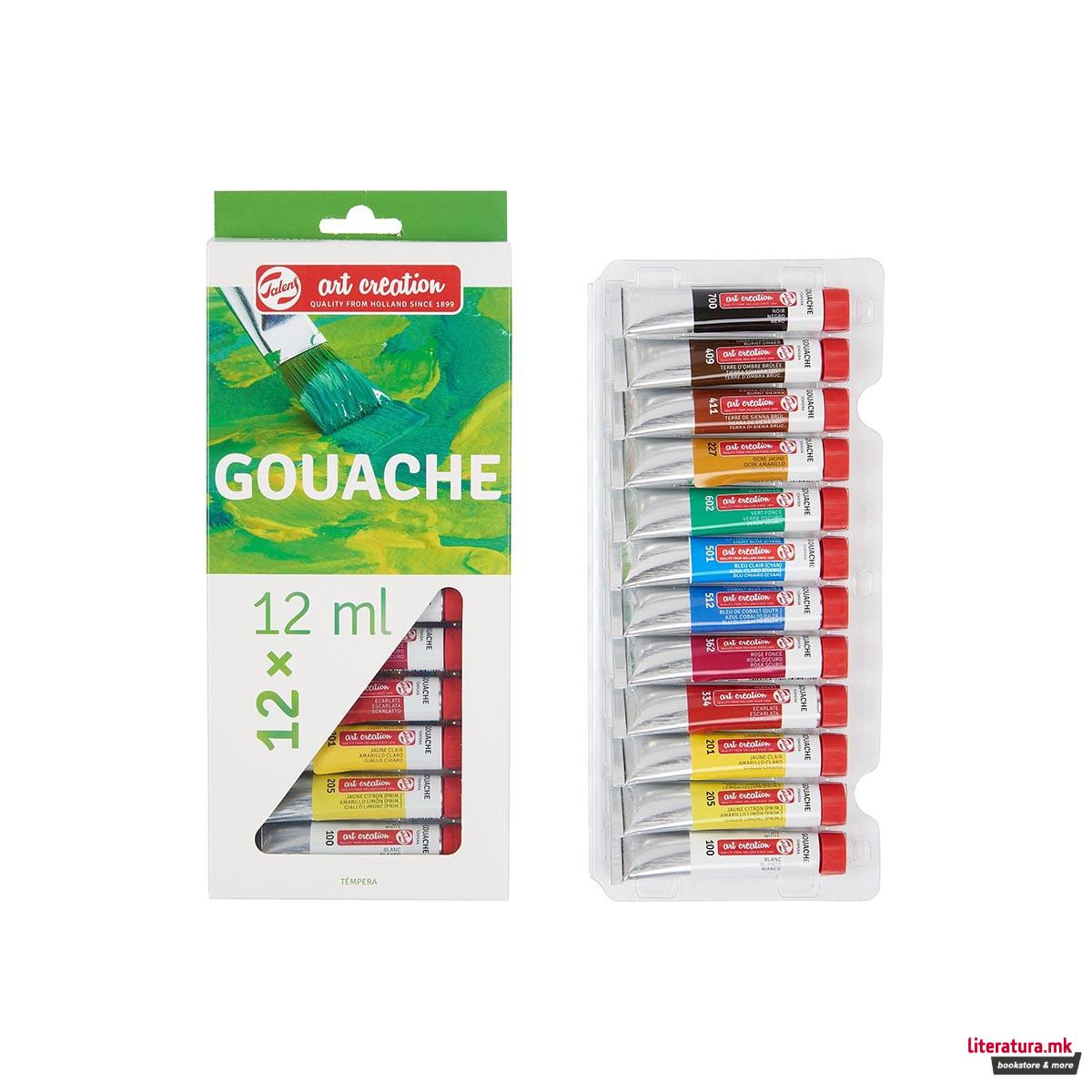 Сет гваш бои, Talens Art Creation Gouache, 12 x 12 мл 