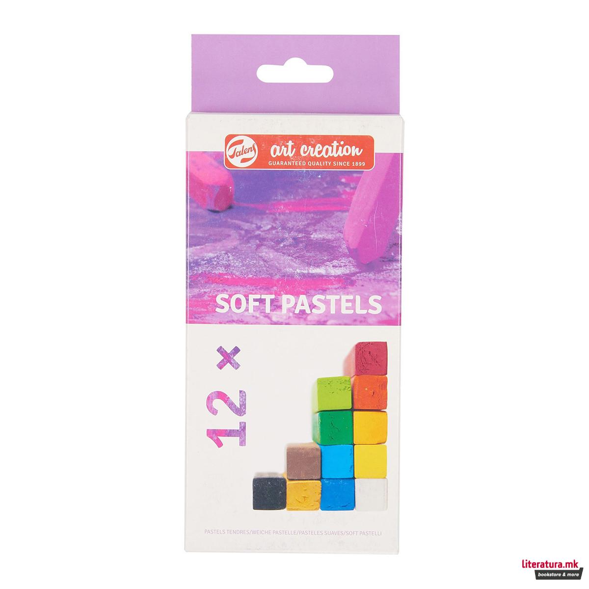 Сет меки пастели, Talens Art Creation Soft Pastel set, 12 бои