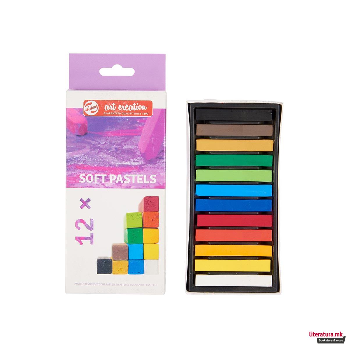 Сет меки пастели, Talens Art Creation Soft Pastel set, 12 бои