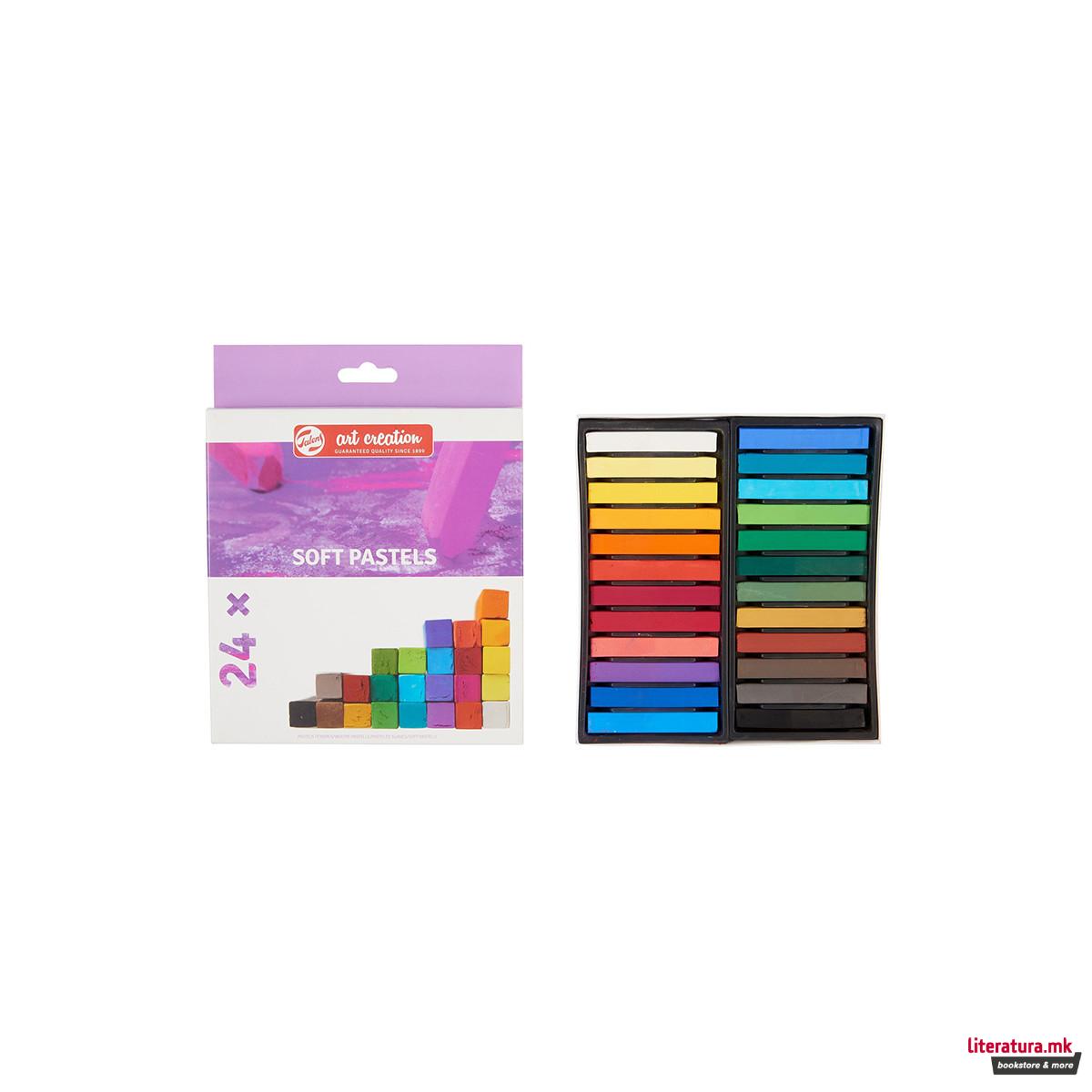 Сет меки пастели, Talens Art Creation Soft Pastel set, 24 бои 