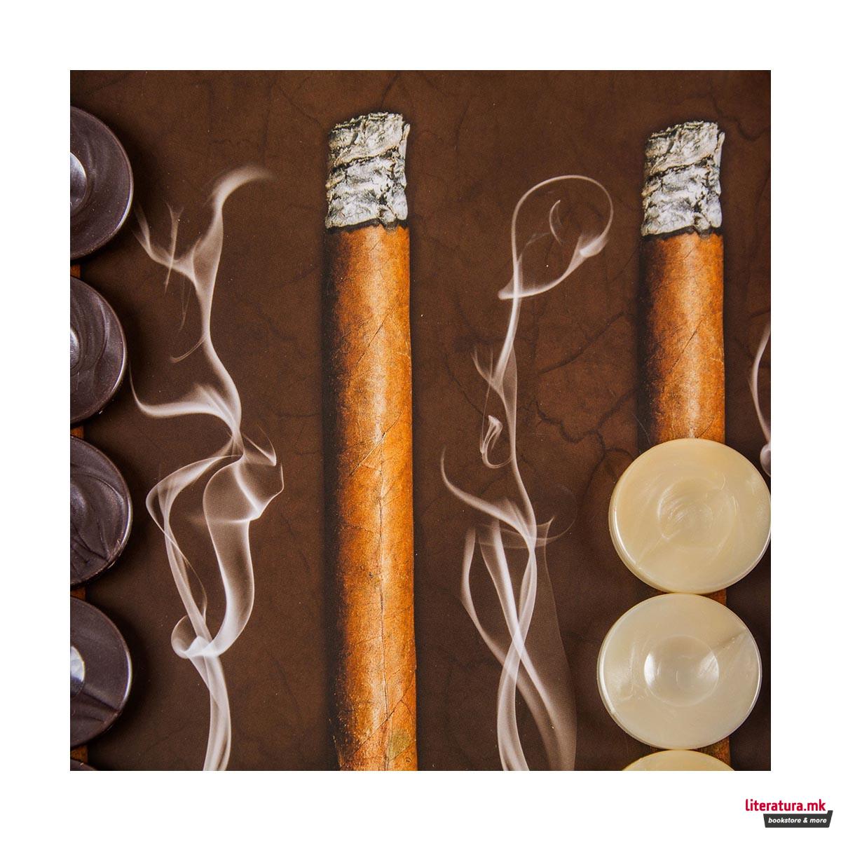 Сет за табла, Robusto Cigar Backgammon, голем 