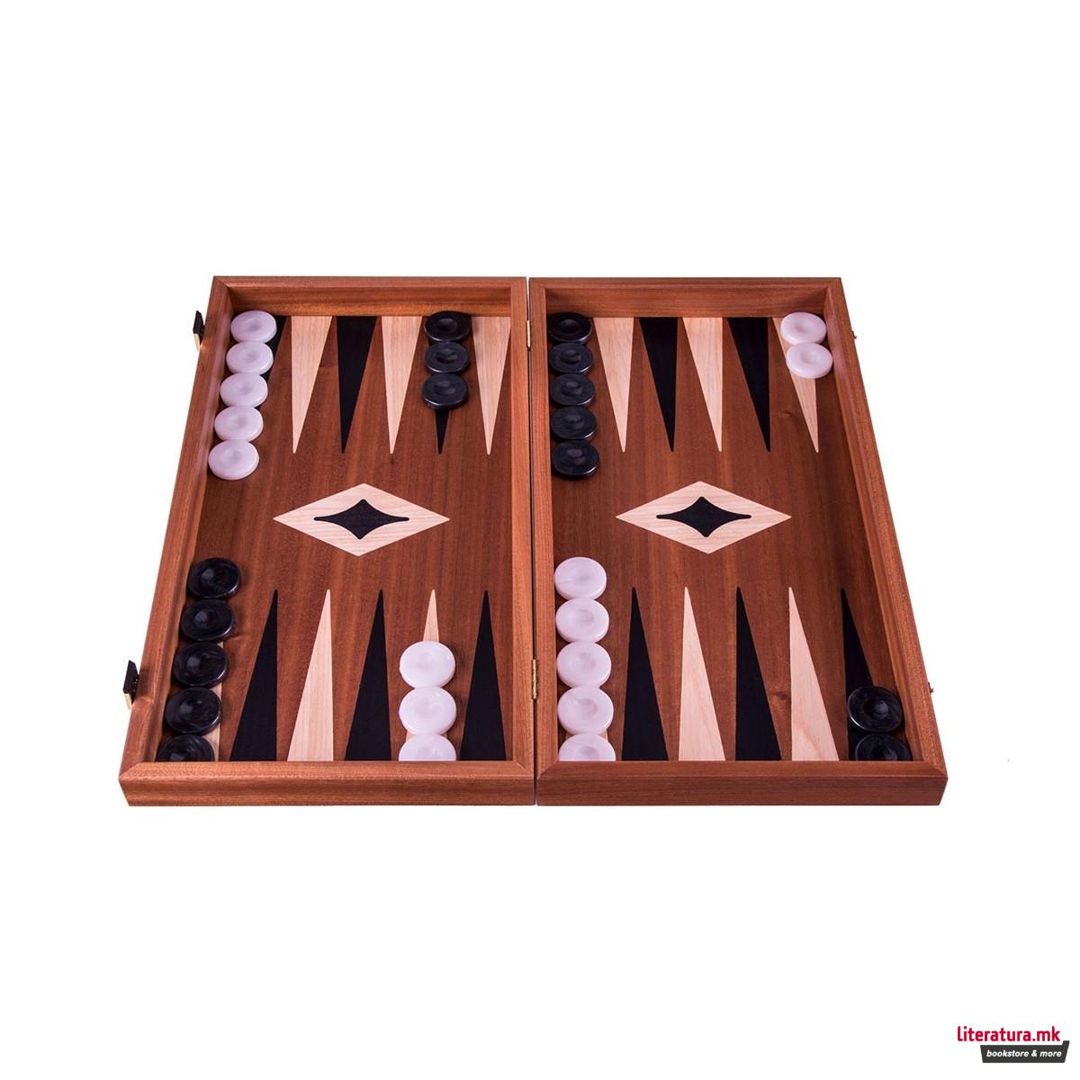 Сет за табла, Mahogany Backgammon, мал 