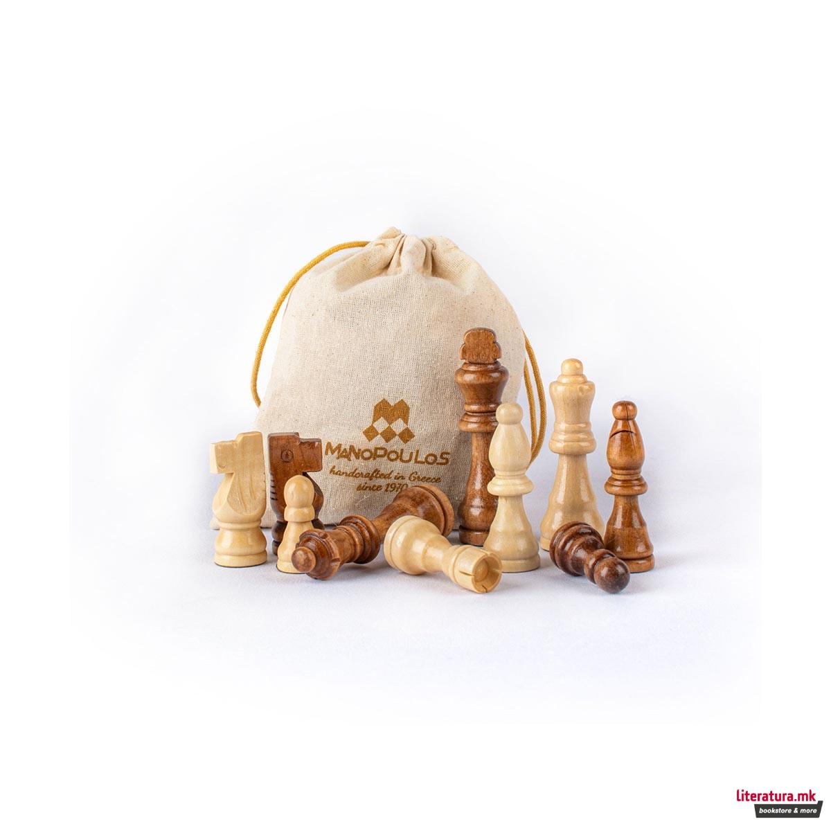 Сет за табла и шах, Mahogany Chess & Backgammon Board, голем 