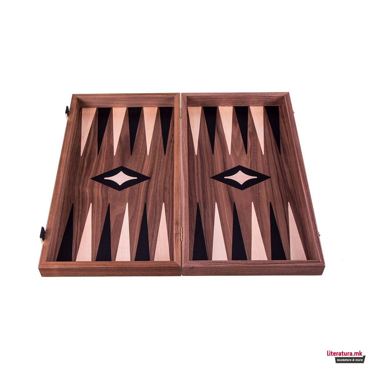 Сет за табла и шах, Walnut Chess & Backgammon board, мал