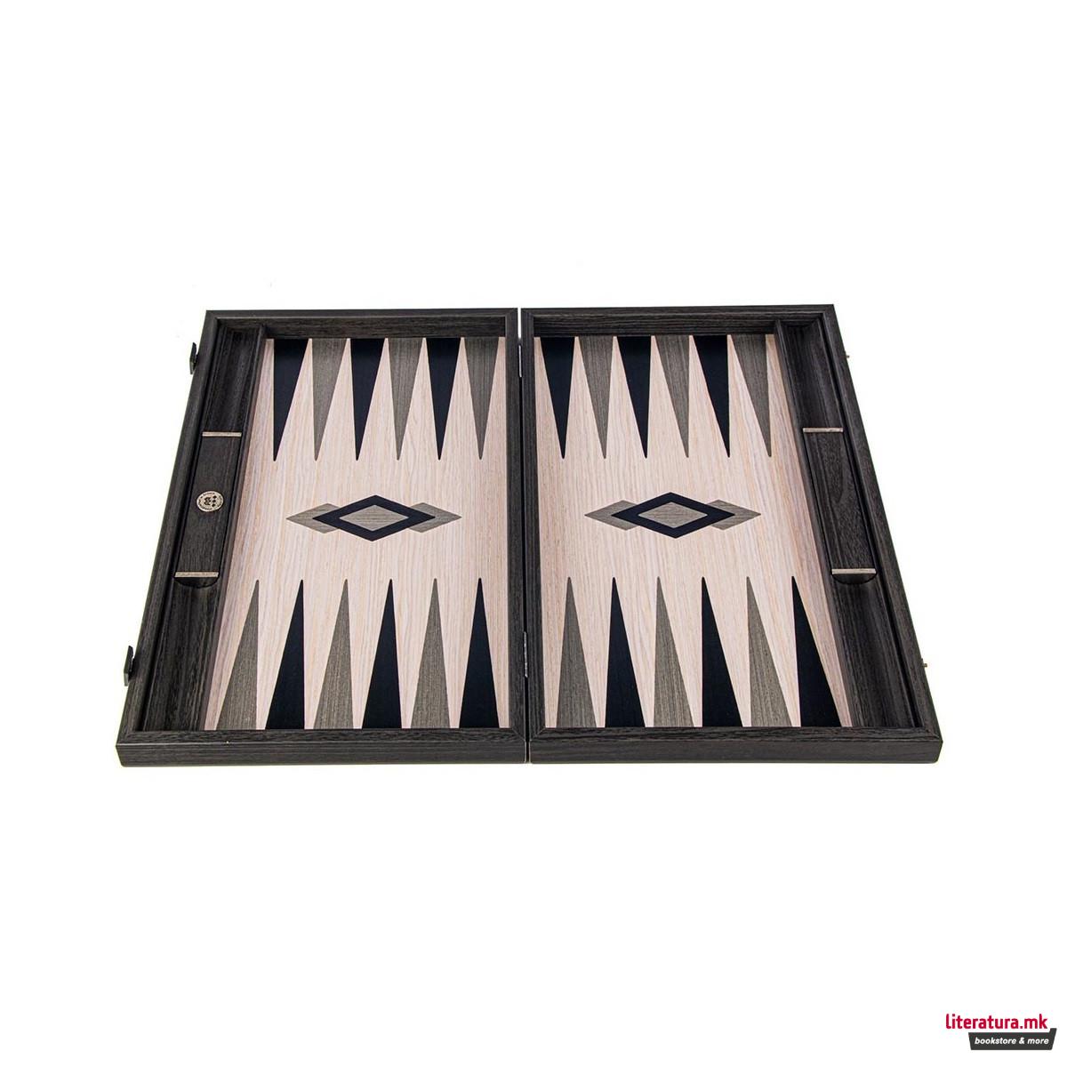 Сет за табла, Premium Handcrafted Grid Wood Illusion, голем 