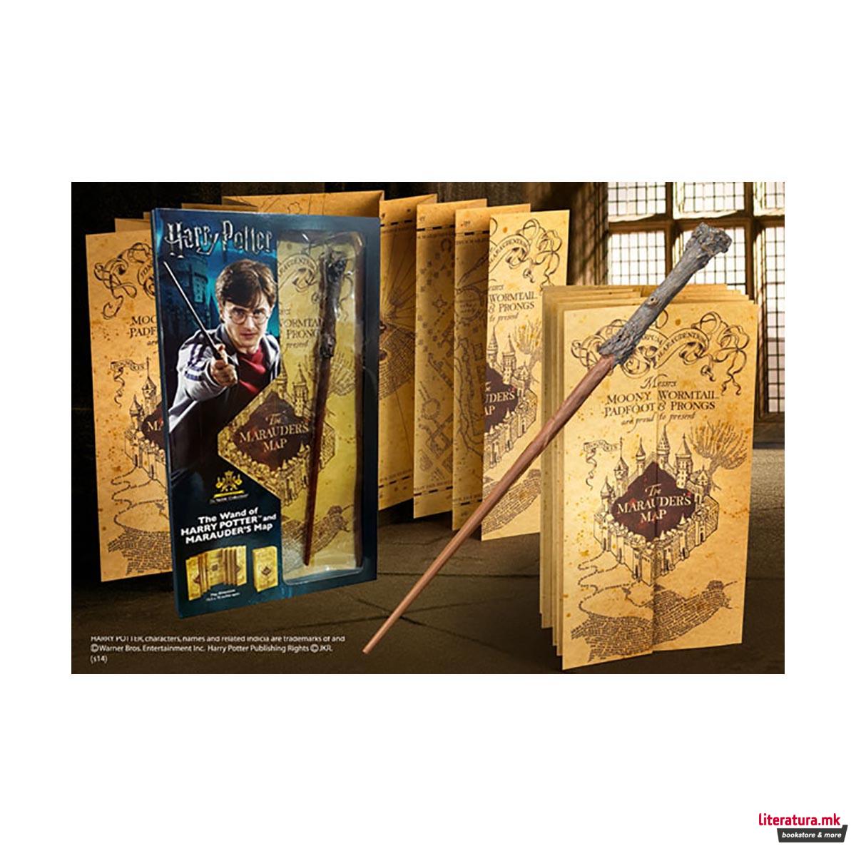 Стапче и мапа - колекционерски, Harry Potter - Harry Potter's wand and The Marauder's Map 