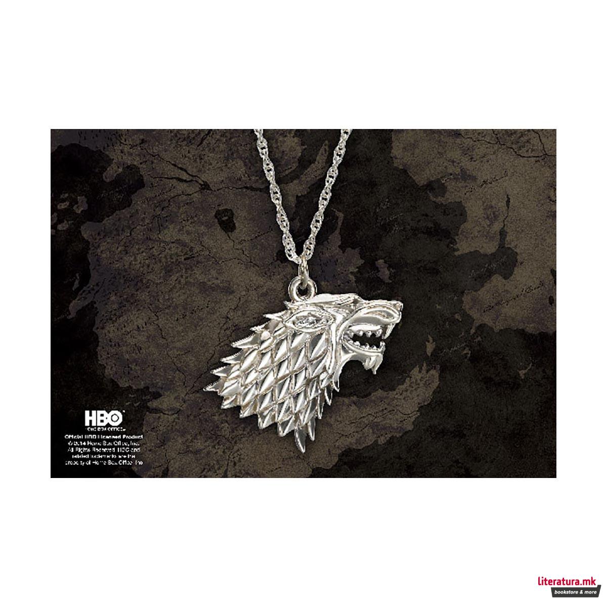 Ланче, Game of Thrones - Stark Pendant, сребрено