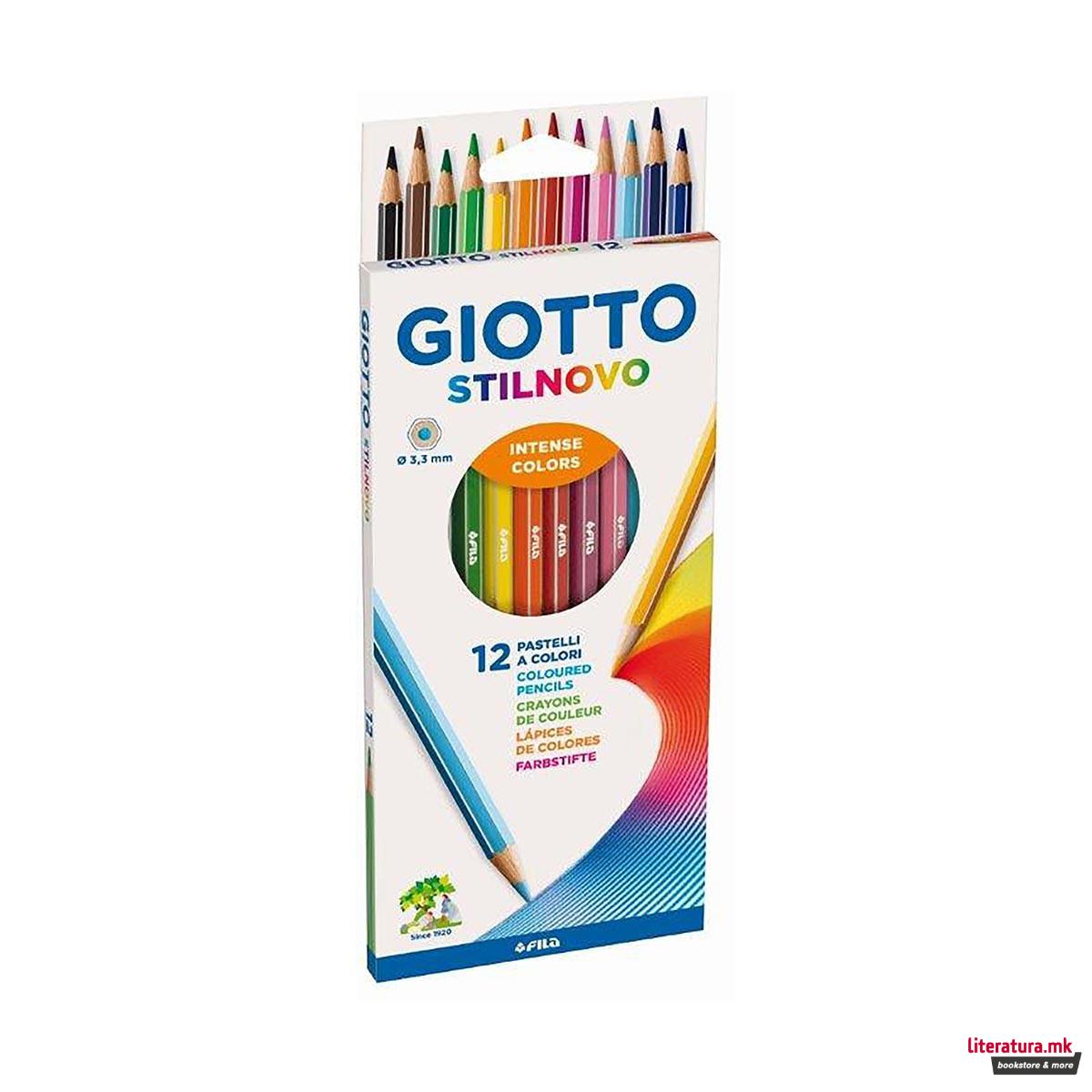 Моливи во боја, Giotto, Stilnovo Skin tones, 12 бои, Ø3.3 мм 