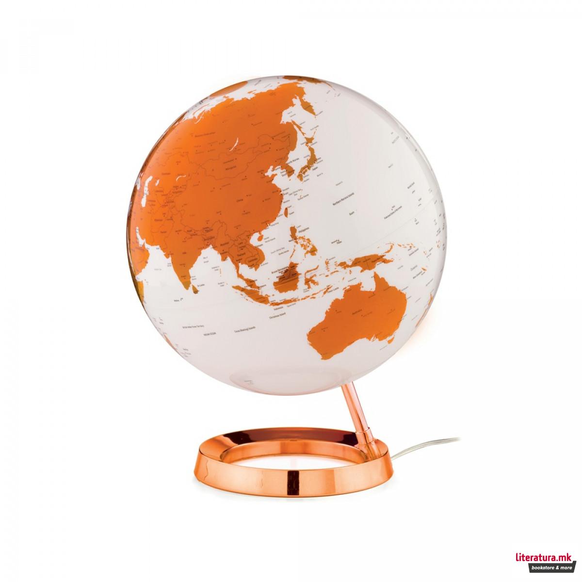 Глобус, Light & Colour, Hot Tangerine, Ø30 цм