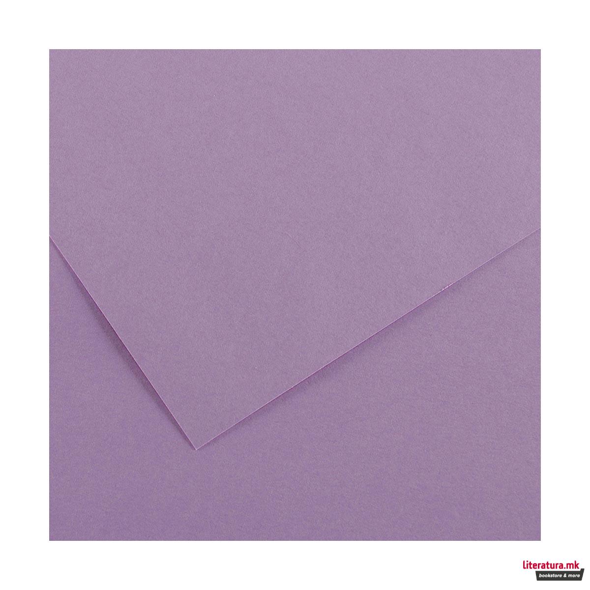 Хартија во боја, Canson, Colorline, 50 x 70 цм, 220 г/м² Lilac 17 