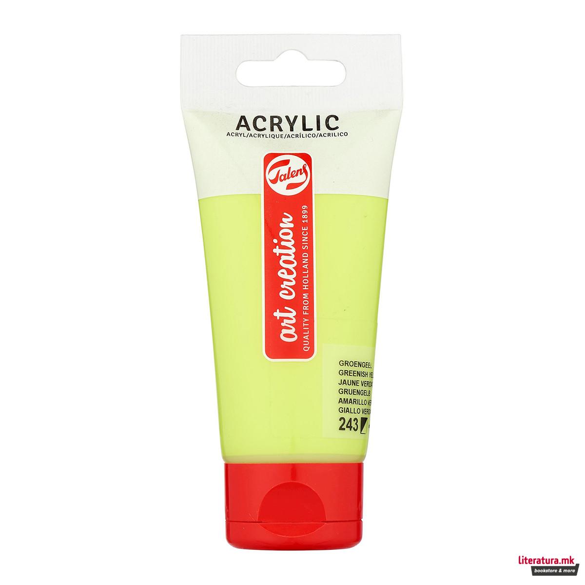 Акрилна боја, Talens Art Creation Acrylic Colour, 75 мл, 243, greenish yellow