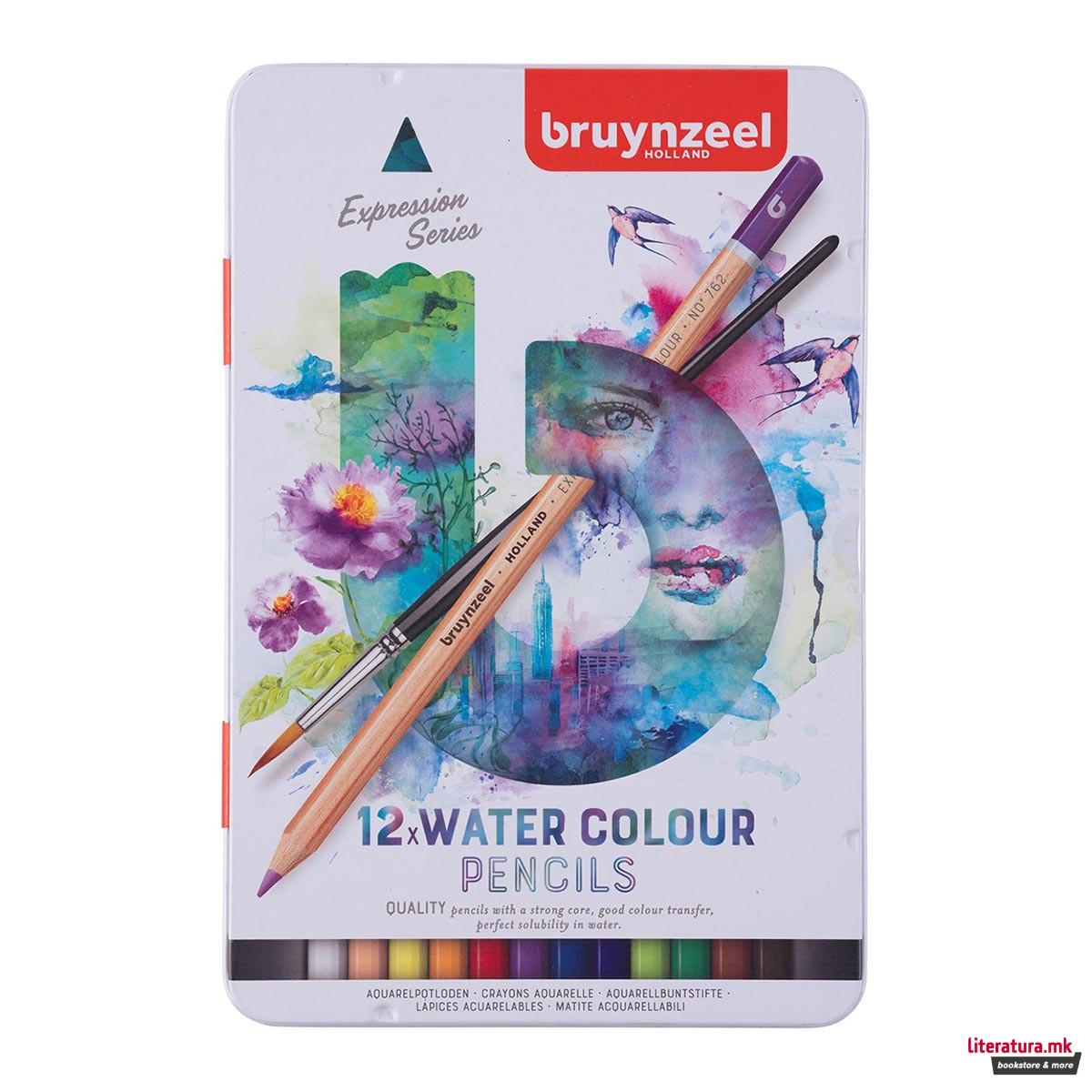 Акварелни дрвени бои, Bruynzeel, Expression Series - Water Colour Pencils, 1/12 