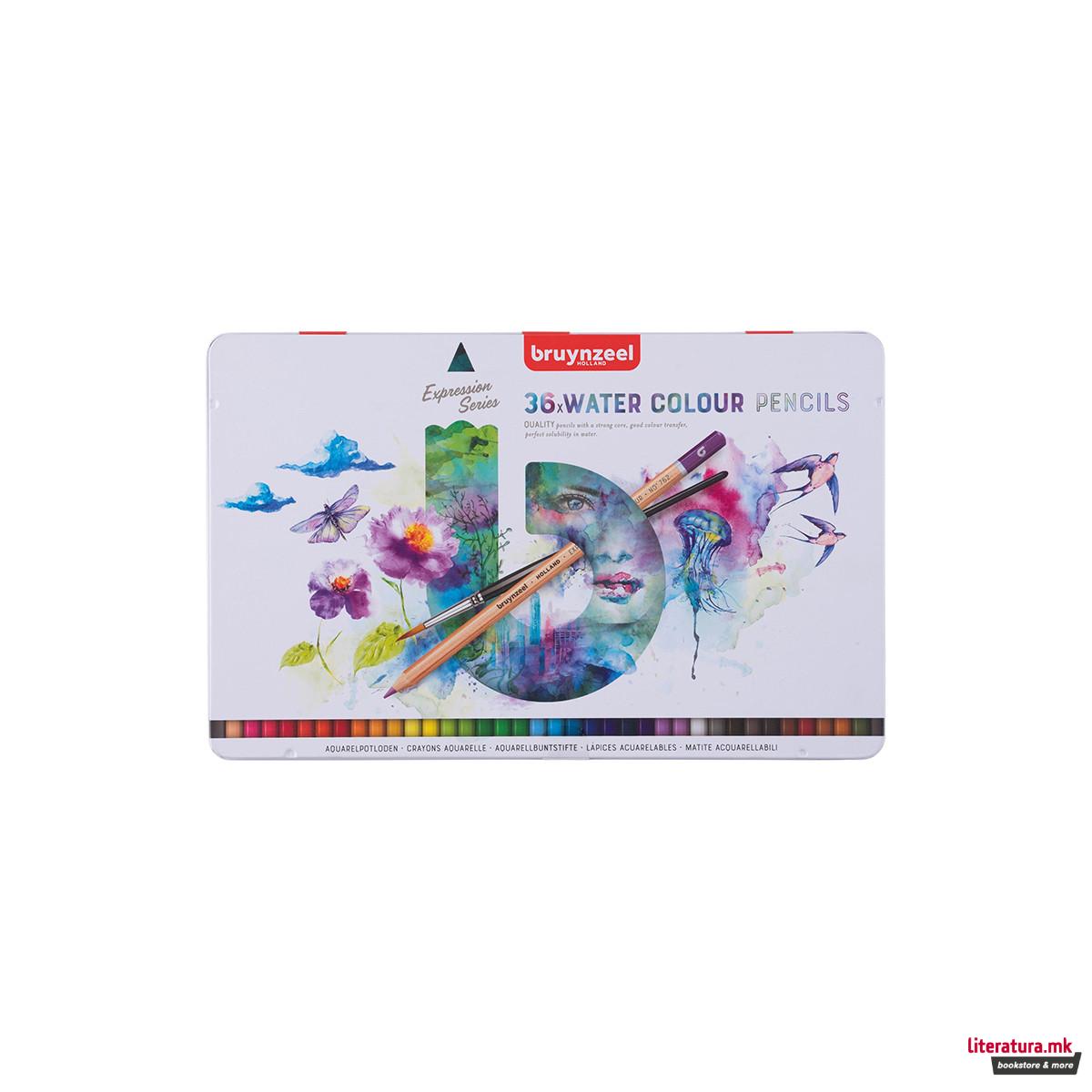 Акварелни дрвени бои, Bruynzeel, Expression Series - Water Colour Pencils, 1/36 
