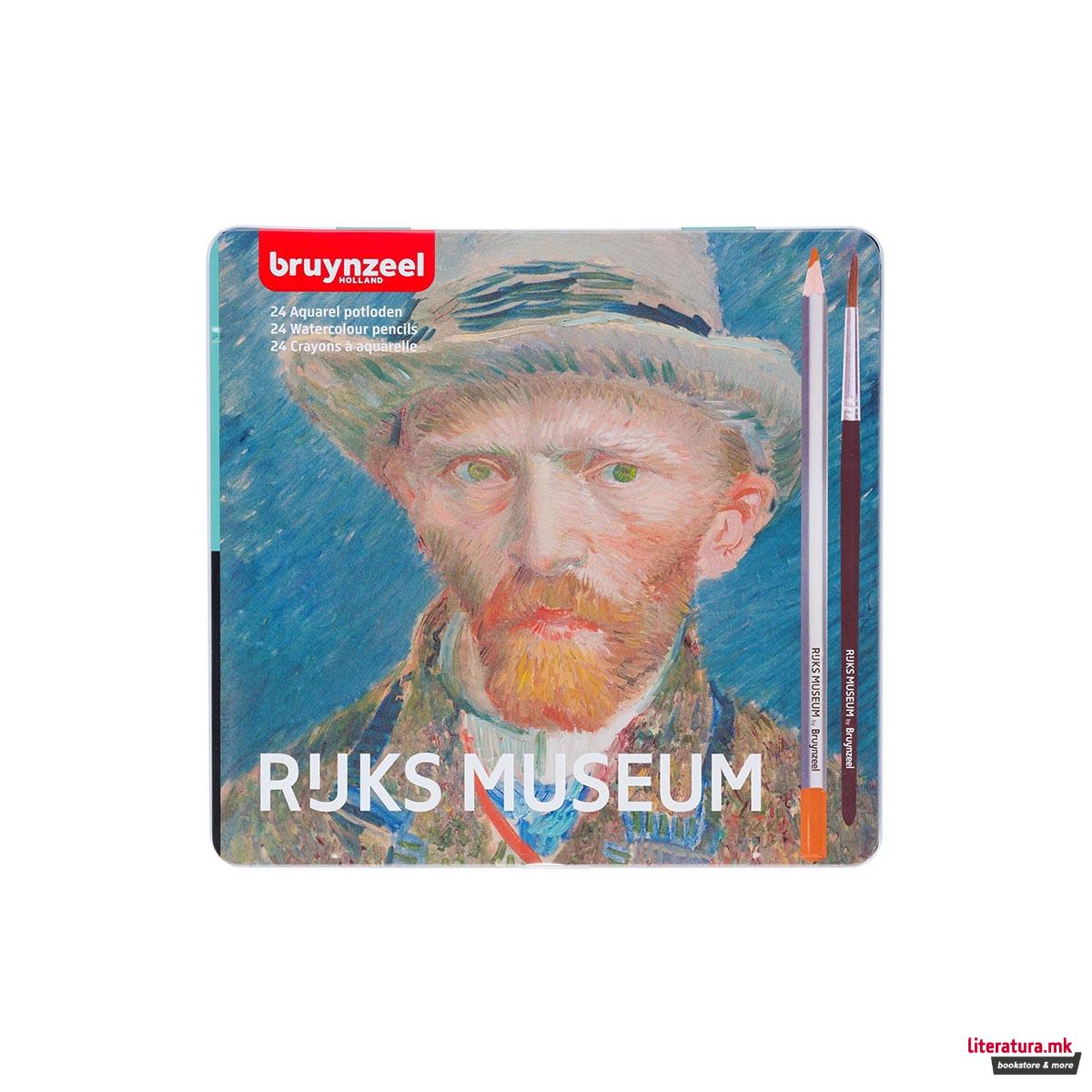 Сет акварелни дрвени бои, Bruynzeel, Dutch Masters, Vincent Van Gogh, 24 бои 