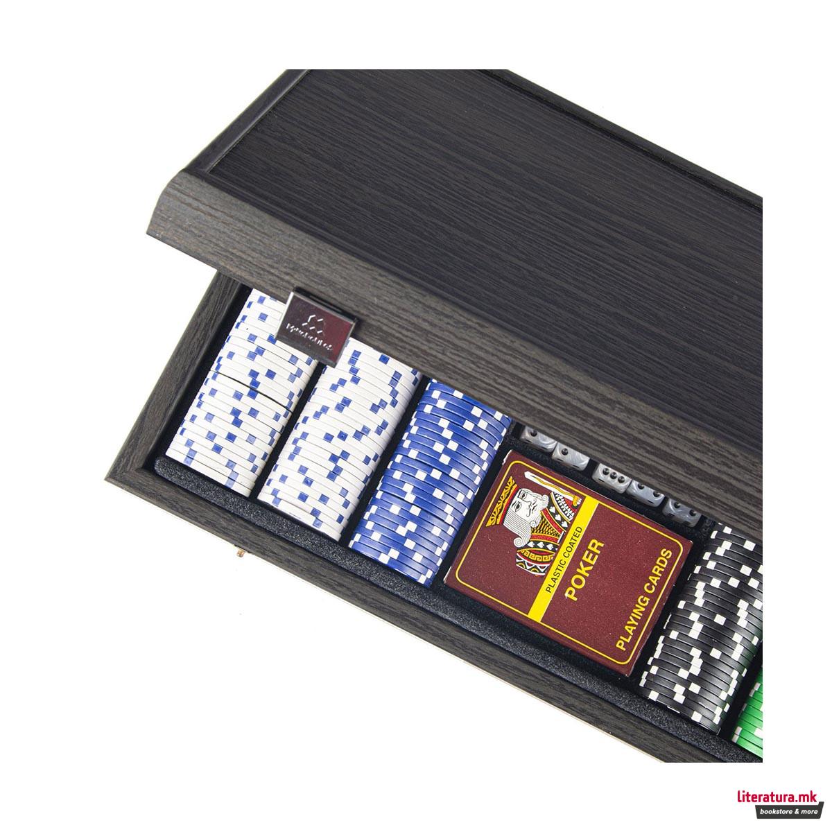 Сет за покер, Luxury Black Wooden Replica 