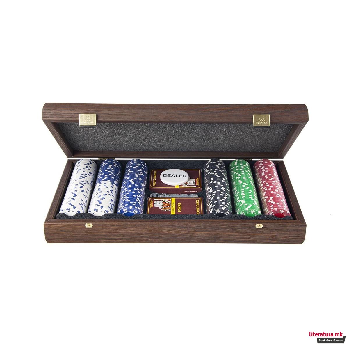 Сет за покер, Luxury Dark Walnut Replica 