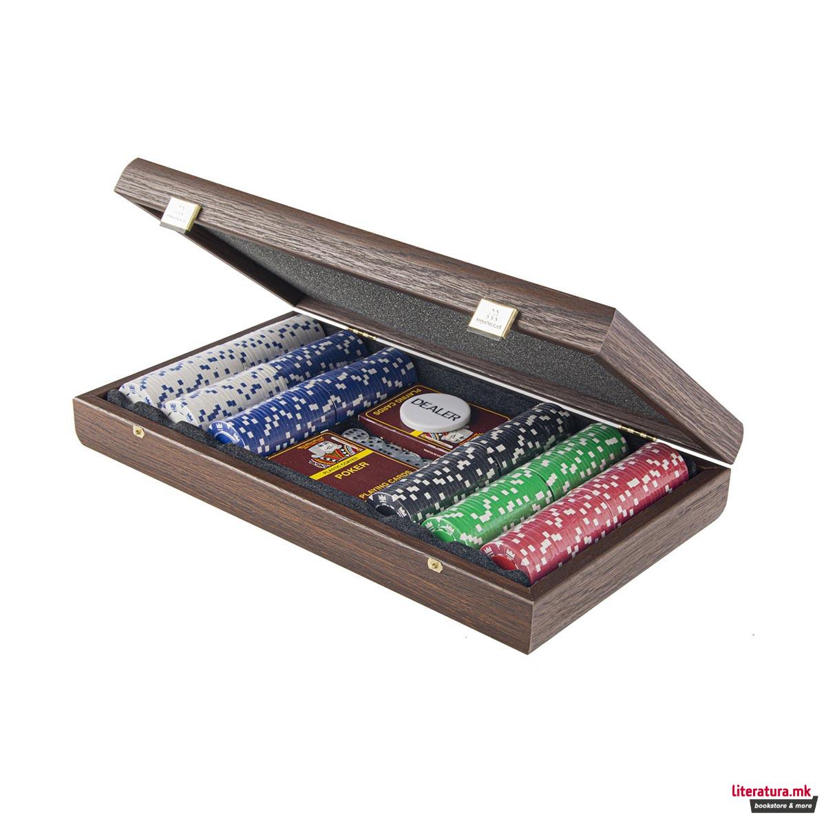 Сет за покер, Luxury Dark Walnut Replica 