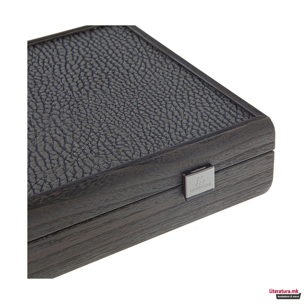 Сет за покер, Luxury Black Wood w/ Black Leatherette