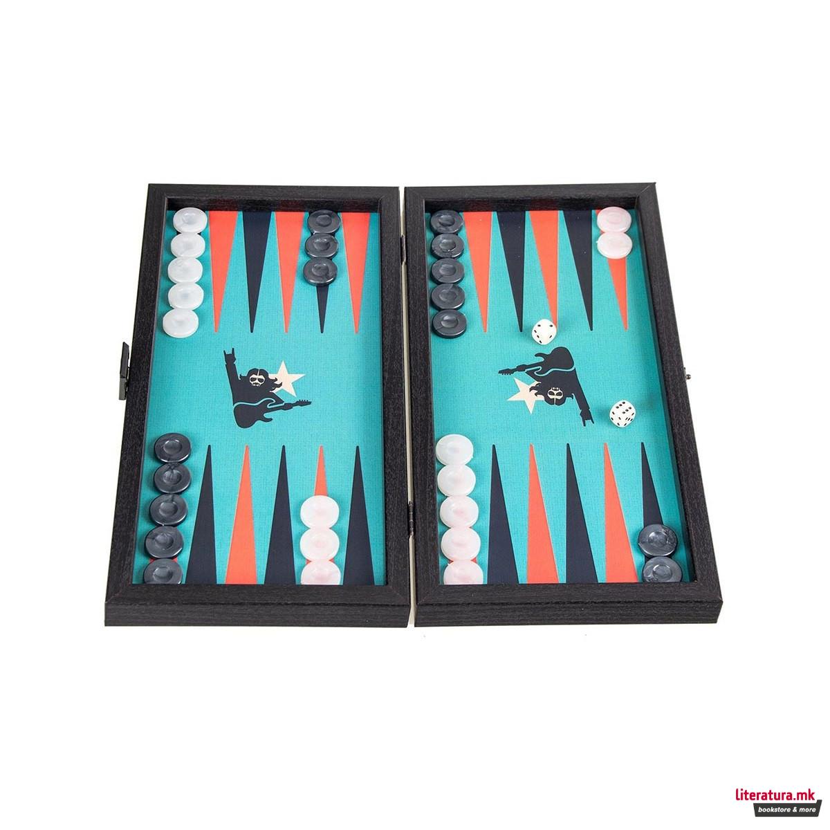 Сет за табла, Rock 'n' Roll - Travel Size Backgammon 