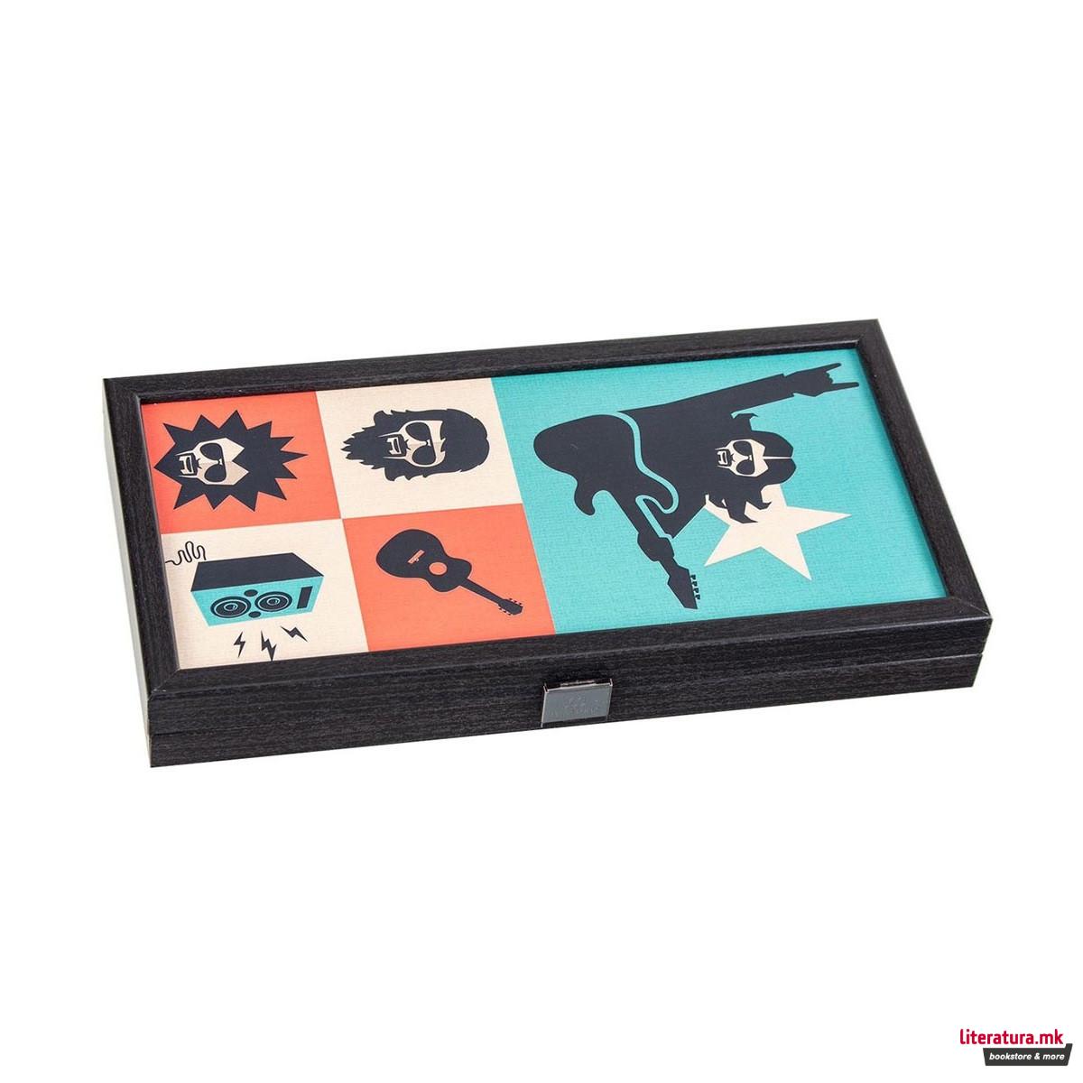 Сет за табла, Rock 'n' Roll - Travel Size Backgammon 