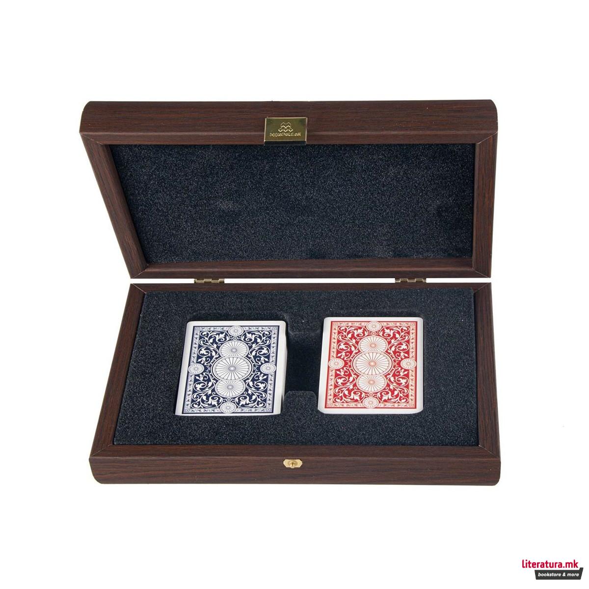 Карти за играње во кутија, Luxury Caramel Leatherette 