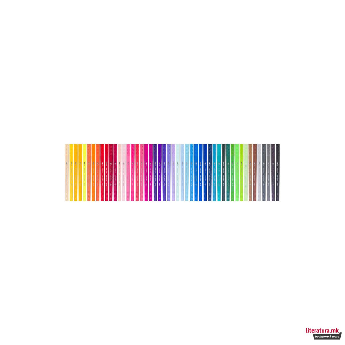 Сет фајнлајнери/брашпенс - двострани, Bruynzeel, Fineliners/Brush Pens, 48 бои 