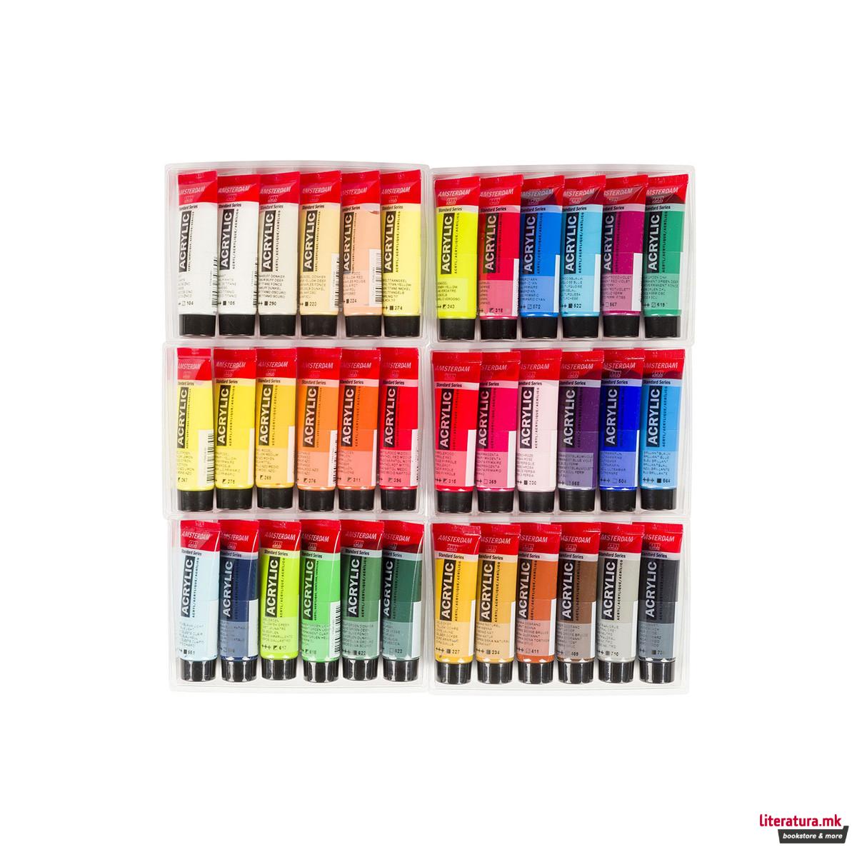 Сет акрилни бои, Amsterdam, All Acrylics - Standard Series, 36 x 20мл 