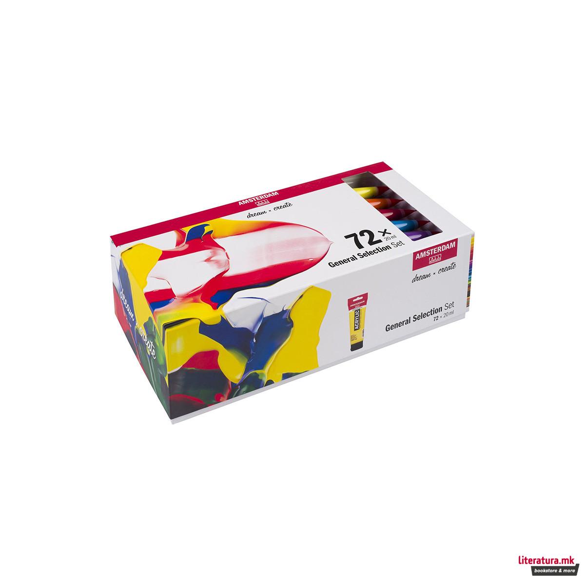 Сет акрилни бои, Amsterdam, All Acrylics - Standard Series (new), 72 x 20мл 