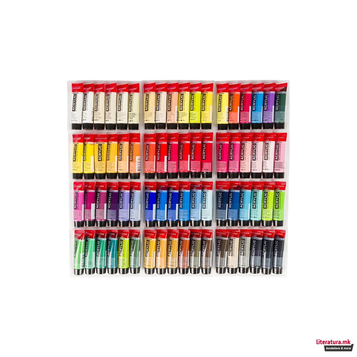 Сет акрилни бои, Amsterdam, All Acrylics - Standard Series (new), 72 x 20мл 