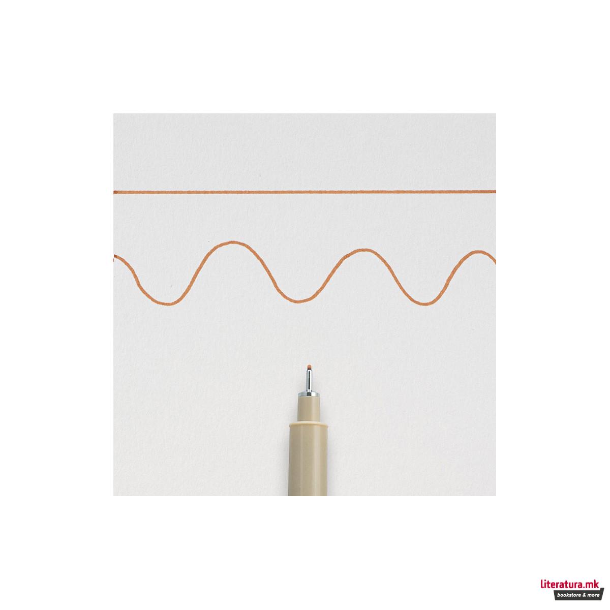 Фајнлајнер, Sakura, Pigma Micron 05, 0.45 мм, кафеав 