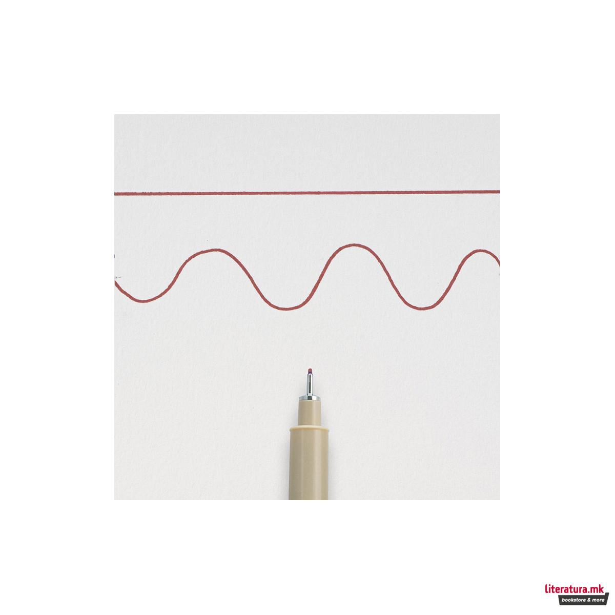 Фајнлајнер, Sakura, Pigma Micron 05, 0.45 мм, темноцрвен 