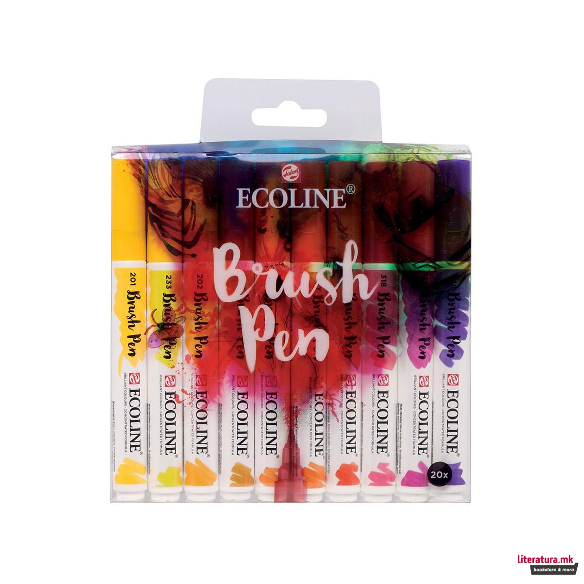 Сет брашпенс, Ecoline, Brush pen set, 20 бои 