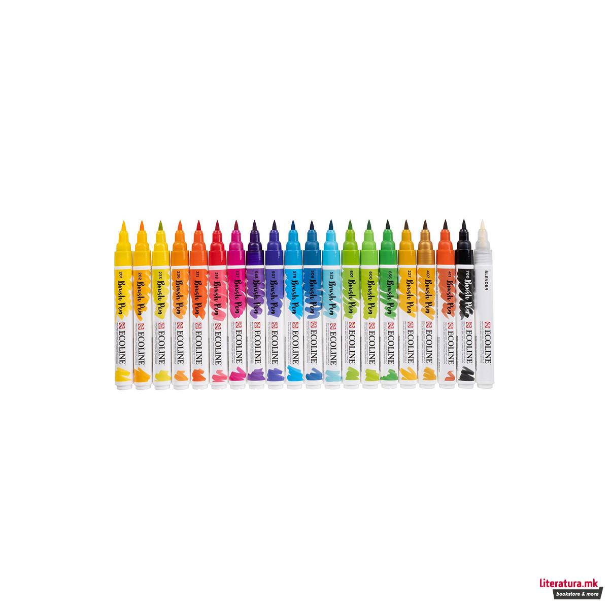 Сет брашпенс, Ecoline, Brush pen set, 20 бои 