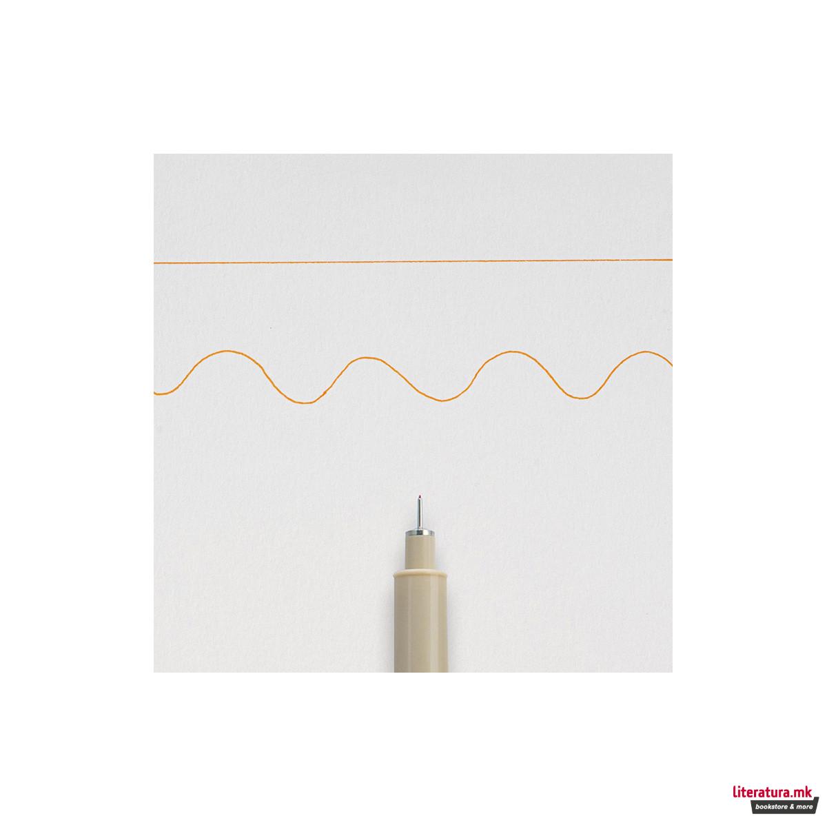 Фајнлајнер, Sakura, Pigma Micron 005, 0.2 мм, портокалов 