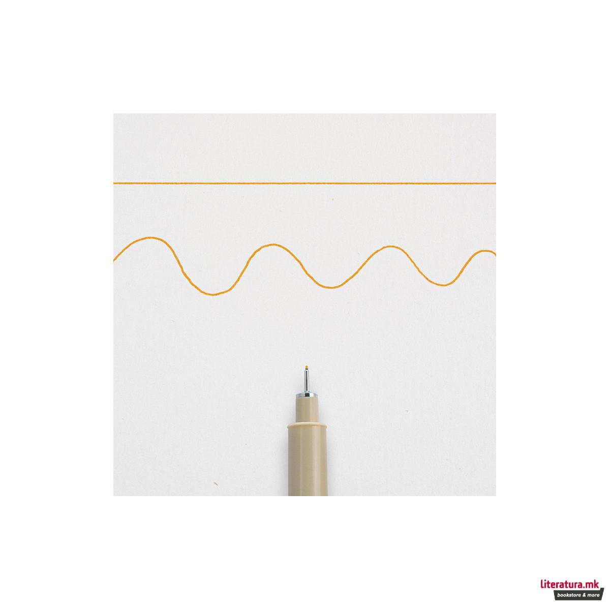 Фајнлајнер, Sakura, Pigma Micron 01, 0.25 мм, портокалов 