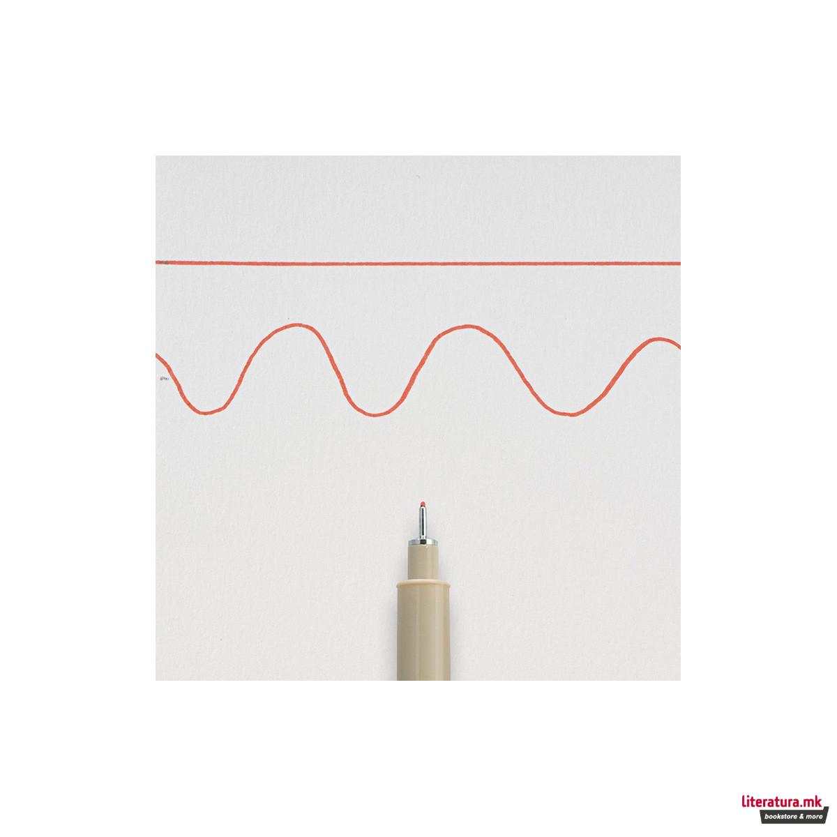 Фајнлајнер, Sakura, Pigma Micron 04, 0.4 мм, црвен 