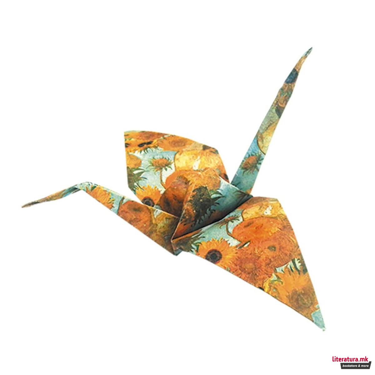 Уметничко оригами - Жерави, Van Gogh - Cranes, 15 x 15 цм 