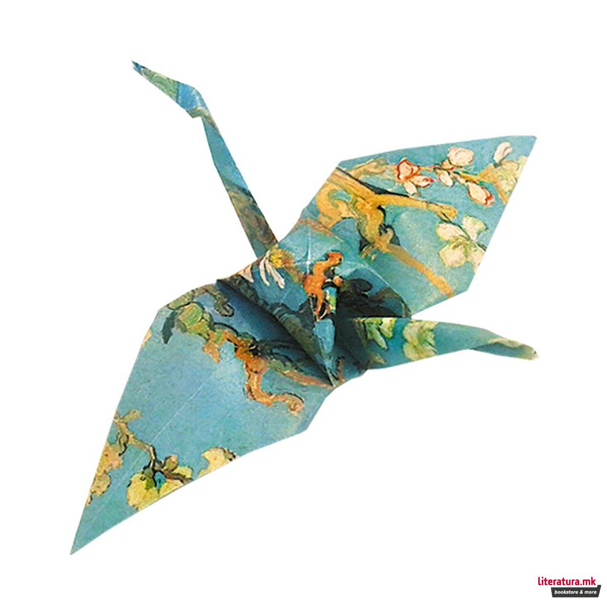 Уметничко оригами - Жерави, Van Gogh - Cranes, 15 x 15 цм 