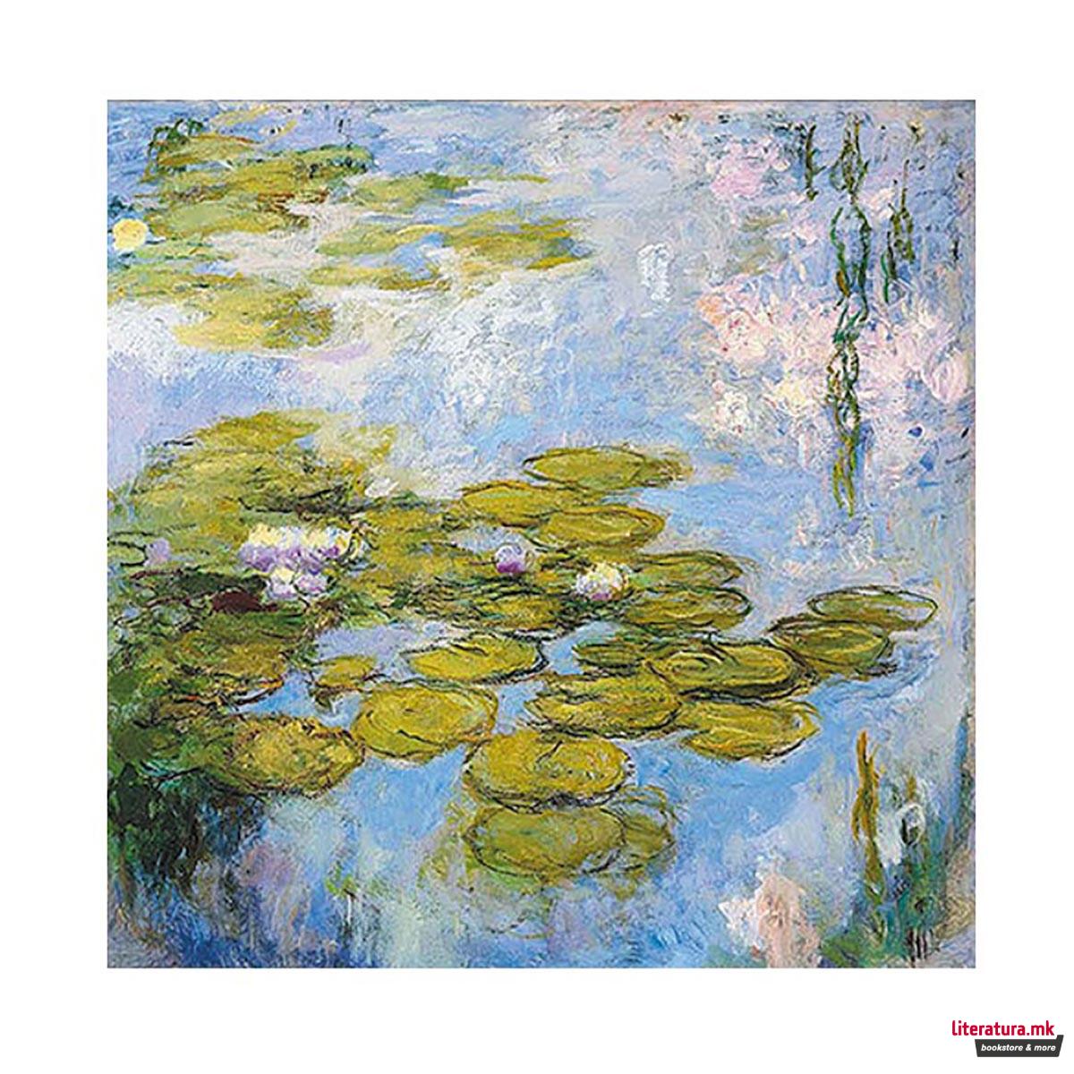 Уметничко оригами - Лебеди, Claude Monet - Swans, 15 x 15 цм 