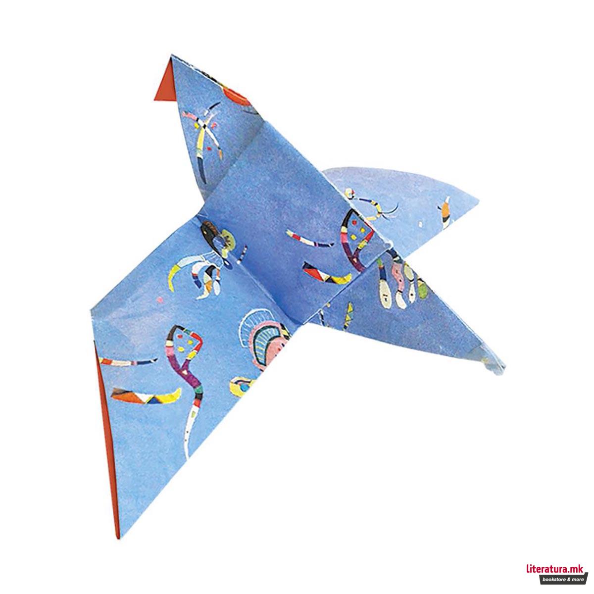 Уметничко оригами - Птици, Wassily Kandinsky - Birds, 15 x 15 цм 